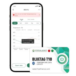Freshliance Bluetooth Temperature Data Logger, Remotely Temperature Monitor Recorder with Data Storage Export, Mutil Use Temperature Senor Probe for Refrigerator, Storage, BlueTag T10 in Kuwait