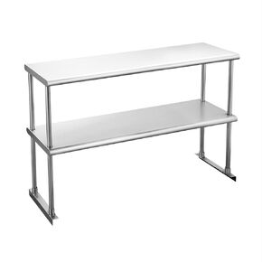 ROCKPOINT Stainless Steel overshelf for Prep Work Table 12" D x 36" W,Commercial Double Overshelf in Kitchen, Home,Restaurant,Garage with countertop Capacity 360lb in Kuwait