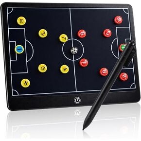 لوحة تدريب كرة القدم المغناطيسية Laelr مقاس 16 بوصة LCD لمدرب كرة القدم لوحة تكتيكية مع قلم ستايلس 27 مجموعة علامات مغناطيسية لمدرب كرة القدم للكتابة للتخطيط الاستراتيجي وهدايا مدرب التدريب in Kuwait
