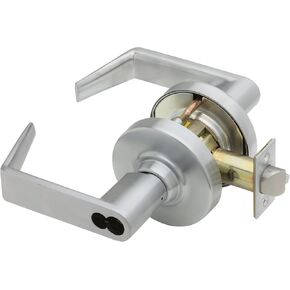 SCHLAGE ND80JD RHO 626 (FSIC) سلسلة ND قفل أسطواني من الدرجة 1، وظيفة غرفة التخزين، قلب كامل الحجم قابل للتبديل، تصميم رودس، لمسة نهائية من الكروم الساتان in Kuwait