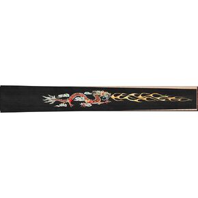 التنين الأحمر - ملصق لاصق مرصع بالجلد - يصل إلى 24 فريت - خشب الأبنوس الصناعي in Kuwait