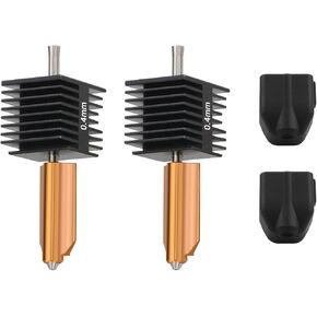 AD5X Hotend Kit, Integrated Dual Metal Nozzle hot end, Quick-Detachable Throat Heating Block, Enhanced Heat Dissipation & Stability, Compatible with Flashforge AD5X 3D Printer (2pcs 0.4mm) in Kuwait