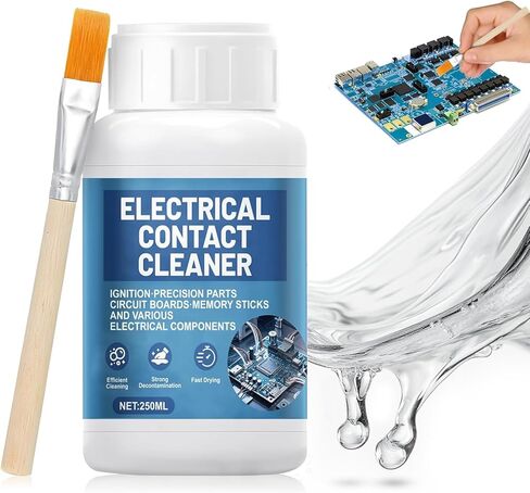 JAOJAO 250ml Electronic Contact Cleaner, Circuit Board Cleaner Fast Drying Precision Electronics Cleaning for Circuit Boards Appliance Control Boards Switches & Connectors, Transparent in Kuwait