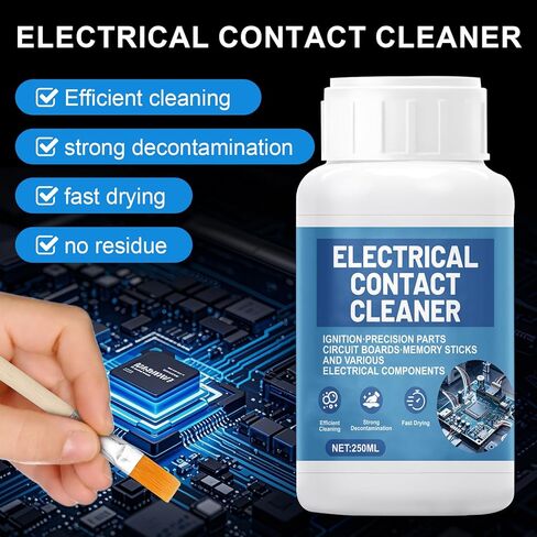 JAOJAO 250ml Electronic Contact Cleaner, Circuit Board Cleaner Fast Drying Precision Electronics Cleaning for Circuit Boards Appliance Control Boards Switches & Connectors, Transparent in Kuwait