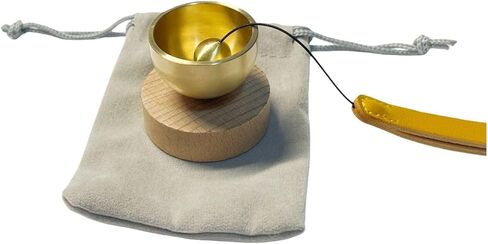 Mini Singing Bowl Set, Small Portable Brass Meditation Sound Bowl with Copper Striker Ball & Drawstring Pouch, for Yoga, Mindfulness, Relaxation, Chakra & Spiritual Gift (1.6 in) in Kuwait