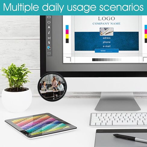 Sibba 4 Pcs Office Cubicle Mirrors Adjustable Monitor Mirror for Privacy & Security 360° Swivel Stick-On Computer Mirrors Black Mirror to See Behind You for Open Plan Workspaces Desks & Monitors in Kuwait