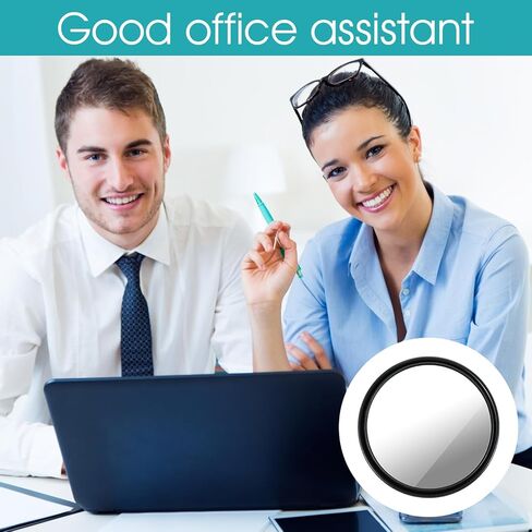 Sibba 4 Pcs Office Cubicle Mirrors Adjustable Monitor Mirror for Privacy & Security 360° Swivel Stick-On Computer Mirrors Black Mirror to See Behind You for Open Plan Workspaces Desks & Monitors in Kuwait