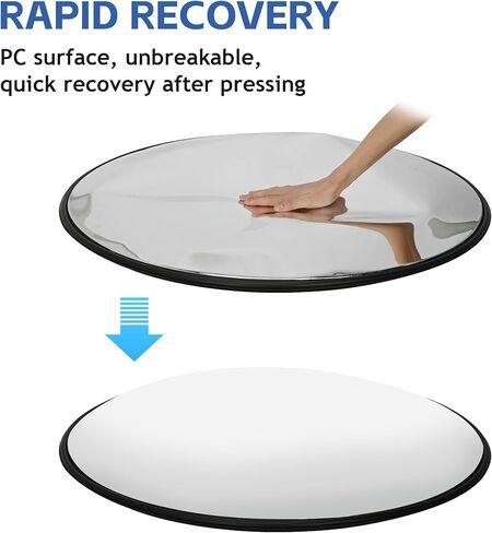 مرآة أمان محدبة خارجية مقاس 32 بوصة، مرآة مرور للكمبيوتر الشخصي تعمل على توسيع مرايا الممر بزاوية واسعة منحنية مع دعامة تثبيت قابلة للتعديل لوقوف السيارات والمصنع وطريق الممر والمزيد in Kuwait