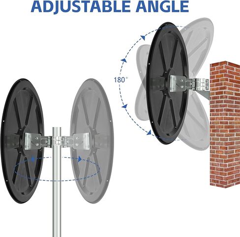 مرآة أمان محدبة خارجية مقاس 32 بوصة، مرآة مرور للكمبيوتر الشخصي تعمل على توسيع مرايا الممر بزاوية واسعة منحنية مع دعامة تثبيت قابلة للتعديل لوقوف السيارات والمصنع وطريق الممر والمزيد in Kuwait