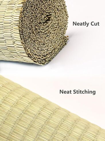 5 قطع من بساط تاميشيجيري تاتامي - بساط قطع من القش الياباني الأصلي، 79 × 34 بوصة، ملفوف مسبقًا، مصنوع من 100% إيغوسا (راش ناعم) لممارسة سيف كاتانا، مثالي للتدريب على الفنون القتالية إيايدو والساموراي in Kuwait