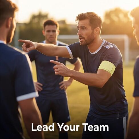 YOKIVE 10Pcs Captain Armbands, Elastic Armband Soccer Captain C Arm Band, Great for Youth Adult Football, Basketball Player (Rainbow, 13x2.8 Inch) in Kuwait