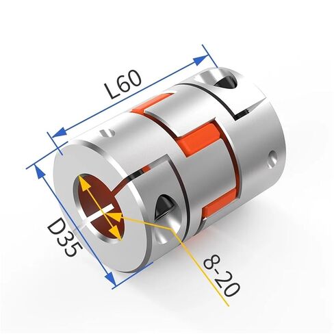 10pcs D35L60 Aluminium Plum Shaft Flexible Coupler 3 Jaws Elastic Spider Motor Encoder Coupling 8/9/10/11/12/14/16/18/20 mm(10x15) in Saudi Arabia