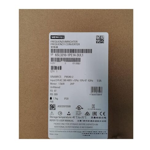 6SL3210-1PE14-3UL1 Frequency Converter 1.5Kw 2Hp 6SL32101PE143UL1 Sealed in Box One Year Warranty in Saudi Arabia