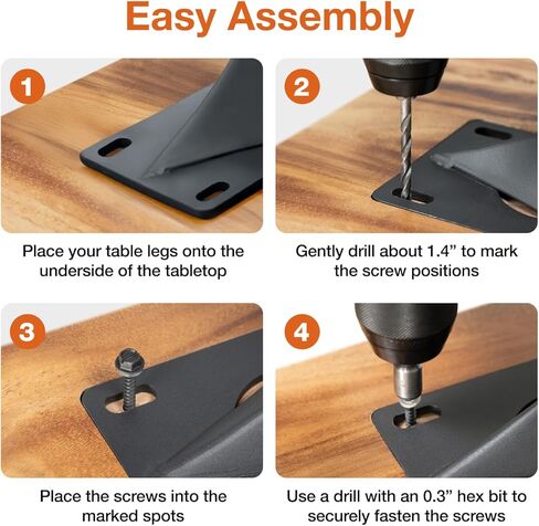 Flowyline 28 "H 323S توليب أرجل وقواعد طاولة معدنية سوداء مصنوعة يدويًا لطاولات الطعام أرجل مكتب فولاذية | مقاومة للصدأ، أرجل أثاث قابلة للتعديل للمقعد DIY منتصف القرن الحديث داخلي / خارجي in Kuwait