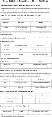 Flowyline 28 "H 323S توليب أرجل وقواعد طاولة معدنية سوداء مصنوعة يدويًا لطاولات الطعام أرجل مكتب فولاذية | مقاومة للصدأ، أرجل أثاث قابلة للتعديل للمقعد DIY منتصف القرن الحديث داخلي / خارجي in Kuwait