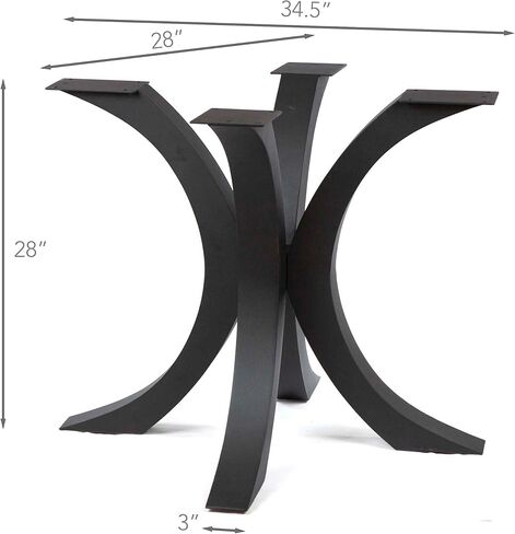 RUSTY DESIGN Curve Butterfly Shaped Round Dining Table Legs Base #ST3011 in Saudi Arabia