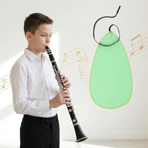 4pcs Clarinet Swab, Green Clarinet Cleaner, Clarinet Cleaning Swab, Reusable Clarinets Cleaning Cloth, Soft and Durable for Inside Tube Suitable Piccolo Flute Sax Saxophone in Kuwait