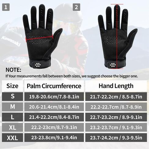 VXW Dirt Bike Gloves for Men - Breathable Cycling/Motocross/MTB Gear & Accessories - Reflective BMX, ATV, Off Road, Hiking, Bicycle Hand Wear - Lightweight Stretch Fit in Kuwait
