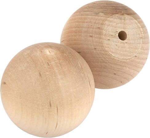 Cindoco Hardwood Ball Knob 1 3/4" Dia., Flat 3/4" W/Screws 2 Pack in Kuwait