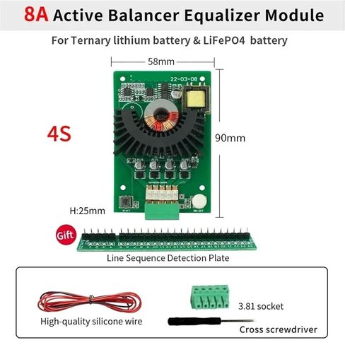 Active Equalizer Battery Equalizer 4 String Battery Packs 8A Active Balancer in Saudi Arabia