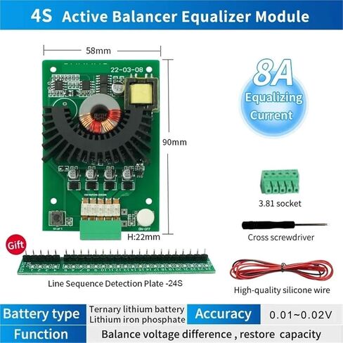 Active Equalizer Battery Equalizer 4 String Battery Packs 8A Active Balancer in Saudi Arabia