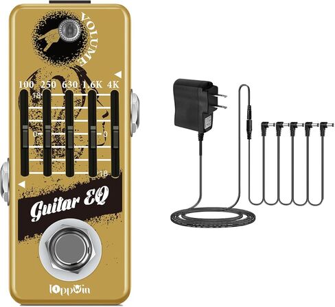 5-Band Guitar Graphic Equalizer Pedal & DC 9V Guitar Pedal Power Supply Adapter in Kuwait