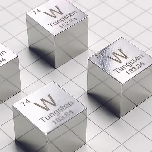Tungsten Cubes Metal Density Cubes Pure 99.95% for Element Collections Lab Experiment (W 0.39Inch) in Kuwait