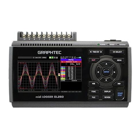 Graphtec GL260 10-Channel Data Logger for Voltage, Temperature, Humidity, Pulse and Logic Measurements (Replaces GL240) in Kuwait