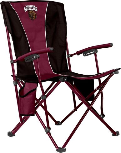 كرسي بذراع صلب من FANMATS NCAA Montana Grizzlies - إطار فولاذي مع طبقة مزدوجة من البوليستر | لون الفريق | حاملات أكواب شبكية in Saudi Arabia