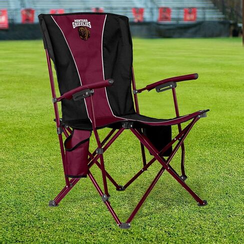 كرسي بذراع صلب من FANMATS NCAA Montana Grizzlies - إطار فولاذي مع طبقة مزدوجة من البوليستر | لون الفريق | حاملات أكواب شبكية in Saudi Arabia