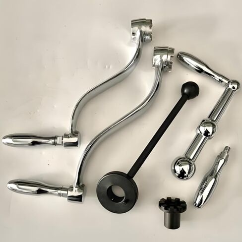 Silver M8 Alloy Revolving Handles Threaded Handle Crank Hand Wheel with Nuts for milling Machines, lathes, Grinders, Mechanical Equipment, Instruments and Industrial Equipment 1PCS in Saudi Arabia