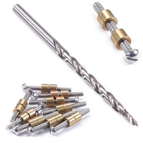 Loveless Fasteners for DIY Handles & Knife Handle Repair - USA Size (0.312 x 8-32US x 1.15 Inch) - (Brass/Brass) - (10 Pk) in Kuwait