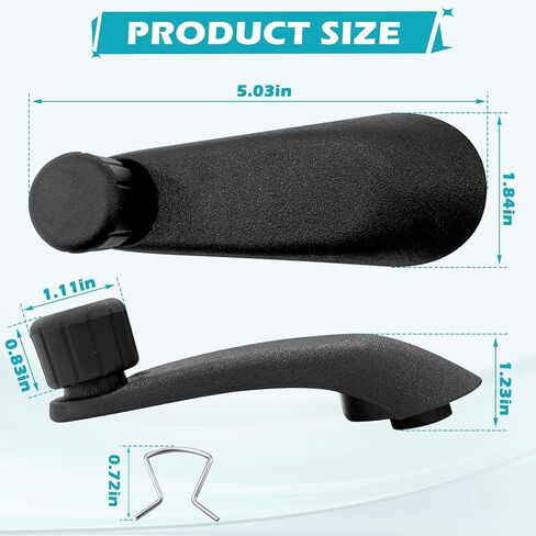 82824 Window Crank Handle Compatible with Select Chevrolet/GMC Isuzu,Oldsmobile,Saturn Models, Black (1) in Saudi Arabia