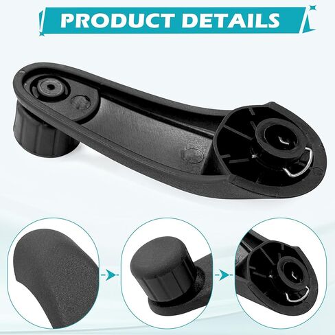 82824 Window Crank Handle Compatible with Select Chevrolet/GMC Isuzu,Oldsmobile,Saturn Models, Black (1) in Saudi Arabia