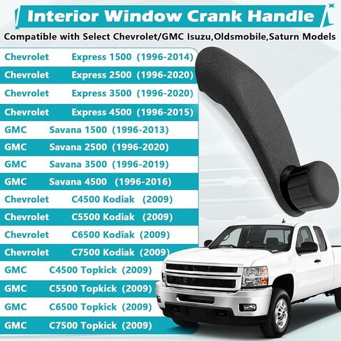 82824 Window Crank Handle Compatible with Select Chevrolet/GMC Isuzu,Oldsmobile,Saturn Models, Black (1) in Saudi Arabia
