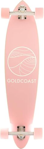 GoldCoast Classic Pink Pintail - لوح طويل بطول 37.75 بوصة من خشب القيقب الكندي مزود بعجلات مقاس 70 مم ومحامل دقيقة للتنقل السلس in Saudi Arabia