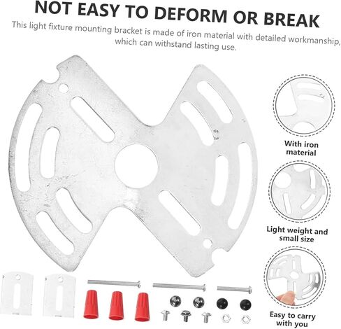 2sets Ceiling Mount Light Fixture Bracket Mounting Plate Easy Install DIY Light Tools in Saudi Arabia