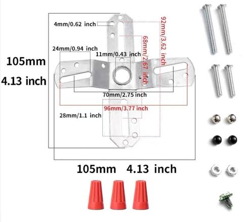 Wall Bracket,2sets Ceiling Fan Mounting Plate Wall Light Mounting Bracket Light Fixture Parts in Saudi Arabia