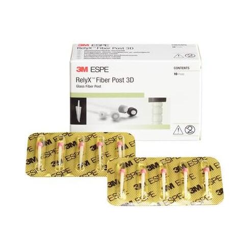 3M ESPE 56950 RelyX 3D Fiber Post 3D Glass Reinforced Size #2 1.6mm Red 10/Pk in Kuwait