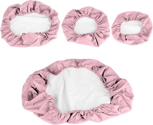 مجموعة أغطية كراسي الأسنان مكونة من 4 قطع - جلد بولي يوريثان بالكامل، حافظة واقية مقاومة للماء ومرنة لمعدات طبيب الأسنان (متوسط ​​الحجم، وردي) in Kuwait