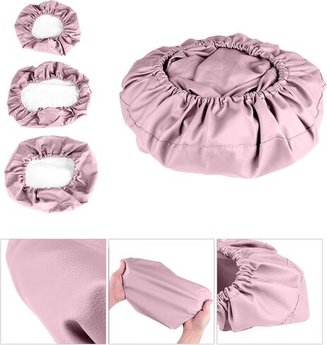 مجموعة أغطية كراسي الأسنان مكونة من 4 قطع - جلد بولي يوريثان بالكامل، حافظة واقية مقاومة للماء ومرنة لمعدات طبيب الأسنان (متوسط ​​الحجم، وردي) in Kuwait