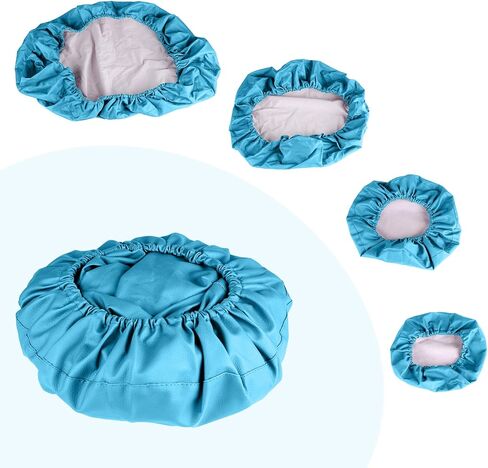 طقم أغطية كراسي الأسنان مكون من 4 قطع - جلد بولي يوريثان بالكامل، حافظة واقية مقاومة للماء ومرنة لمعدات طبيب الأسنان (متوسط ​​الحجم، أزرق فاتح) in Kuwait