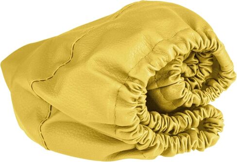 طقم أغطية كراسي الأسنان مكون من 4 قطع - جلد بولي يوريثان بالكامل، حافظة واقية مقاومة للماء ومرنة لمعدات طبيب الأسنان (متوسط ​​الحجم، أصفر) in Kuwait