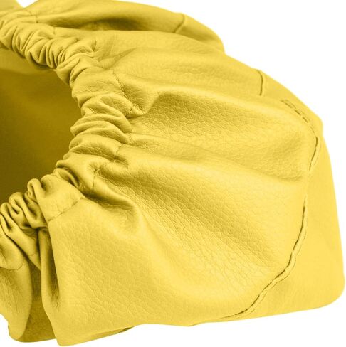 طقم أغطية كراسي الأسنان مكون من 4 قطع - جلد بولي يوريثان بالكامل، حافظة واقية مقاومة للماء ومرنة لمعدات طبيب الأسنان (متوسط ​​الحجم، أصفر) in Kuwait