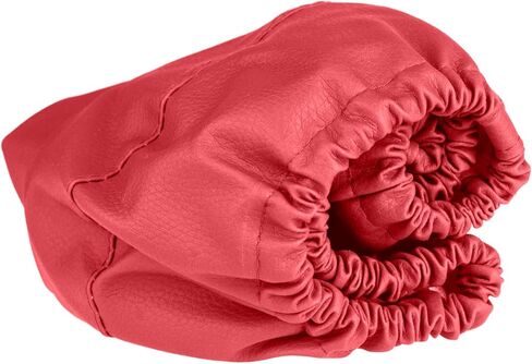 طقم أغطية كراسي الأسنان مكون من 4 قطع - جلد بولي يوريثان بالكامل، حافظة واقية مقاومة للماء ومرنة لمعدات طبيب الأسنان (متوسط ​​الحجم، أحمر) in Kuwait