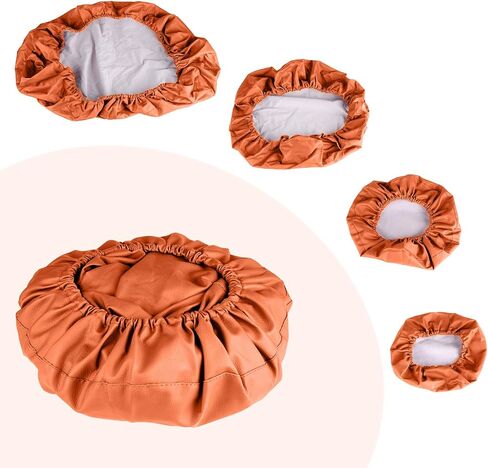 طقم أغطية كراسي الأسنان مكون من 4 قطع - جلد بولي يوريثان بالكامل، حافظة واقية مقاومة للماء ومرنة لمعدات طبيب الأسنان (متوسط ​​الحجم، برتقالي) in Kuwait