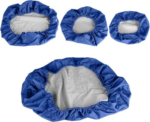 طقم أغطية كراسي الأسنان مكون من 4 قطع - جلد بولي يوريثان بالكامل، حافظة واقية مقاومة للماء ومرنة لمعدات طبيب الأسنان (متوسط ​​الحجم، أزرق داكن) in Kuwait