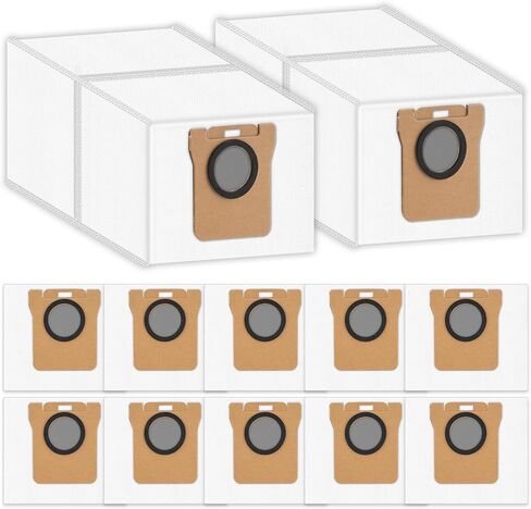 (12 Pack) L20 Ultra Replacement Dust Bags for Dreame X50 Ultra Complete/ X40/ L20 Ultra/ L50 Pro Ultra/ L10s Pro/ L10/ L10s/ L20, Xiaomi X10+/ X20+/ X20 Pro/ X20 Max Robot Vacuum, Vacuum Bags in Kuwait