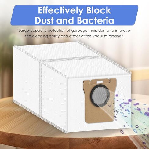 (12 Pack) L20 Ultra Replacement Dust Bags for Dreame X50 Ultra Complete/ X40/ L20 Ultra/ L50 Pro Ultra/ L10s Pro/ L10/ L10s/ L20, Xiaomi X10+/ X20+/ X20 Pro/ X20 Max Robot Vacuum, Vacuum Bags in Kuwait