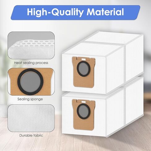 (12 Pack) L20 Ultra Replacement Dust Bags for Dreame X50 Ultra Complete/ X40/ L20 Ultra/ L50 Pro Ultra/ L10s Pro/ L10/ L10s/ L20, Xiaomi X10+/ X20+/ X20 Pro/ X20 Max Robot Vacuum, Vacuum Bags in Kuwait